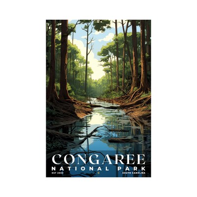 Congaree National Park Poster, Travel Art, Office Poster, Home Decor | S7 - image1
